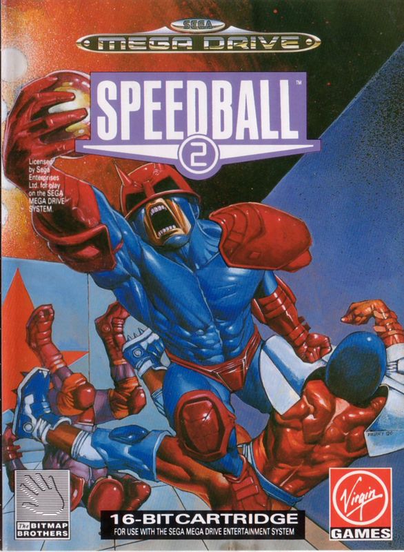Speedball 2 box art for Sega Mega Drive